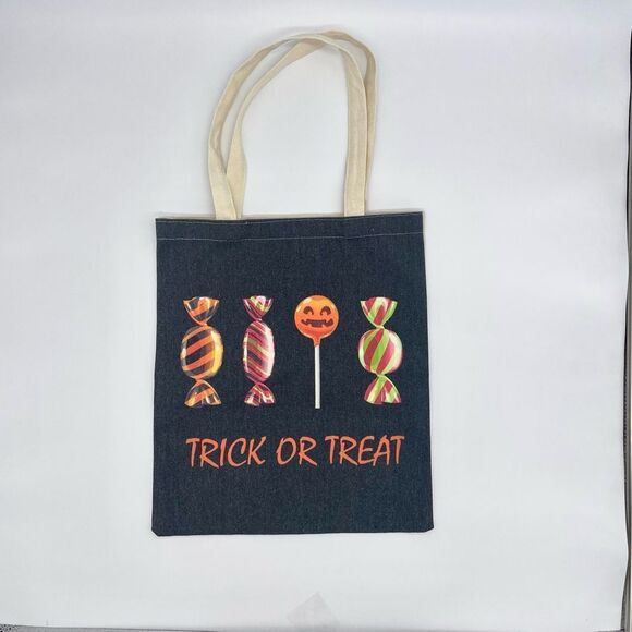 SET of 2 Canvas Halloween Canvas Totes - Picture 2 of 5